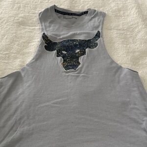 Under Armour Gray T-Shirt with Navy Trim